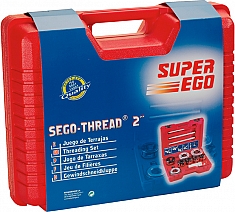 Упаковка клуппа ручного Super-Ego 600 Set Professional 3/8"-1/2"-3/4"-1"-1 1/4"-1 1/2"-2" NPT
