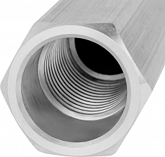 Внутренняя резьба удлинителя алюминиевого для алмазных коронок Diam 1 1/4, 500 мм Внутренняя резьба удлинителя алюминиевого для алмазных коронок Diam 1 1/4, 500 мм