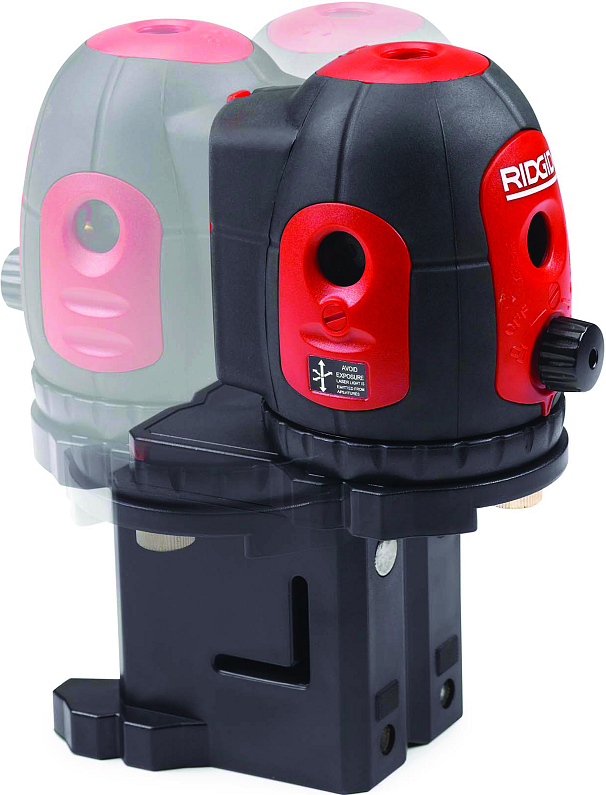 Вращение самовыравнивающегося 5-ти точечного лазерного уровня Ridgid micro DL-500
